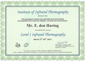 Energiekeurplus is IRT Level 1 gecertificeerd thermograaf